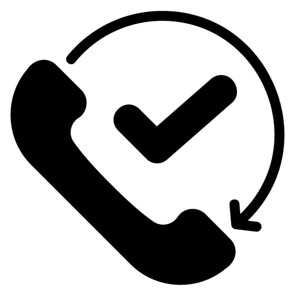 calling glyph icon vector