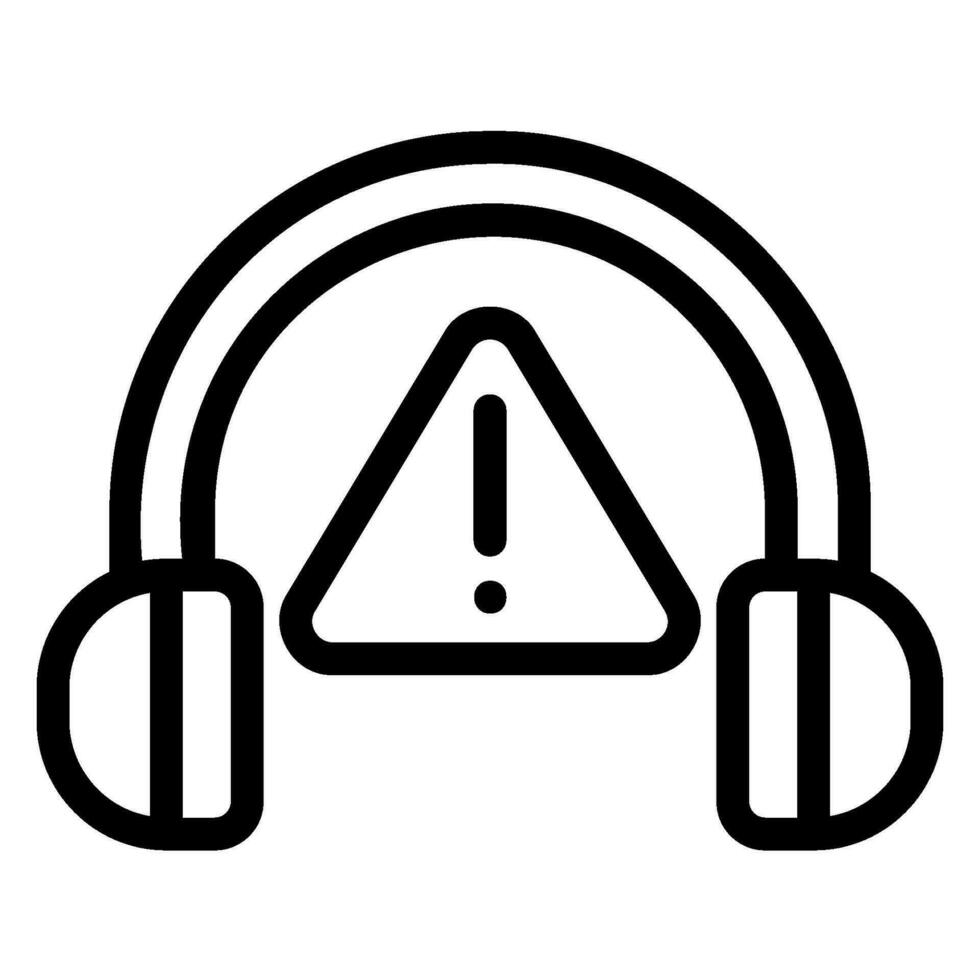 headphone line icon vector