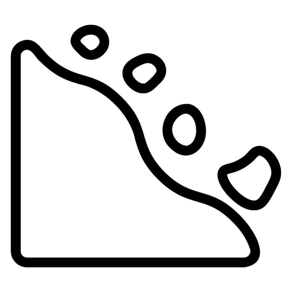 landslide line icon vector