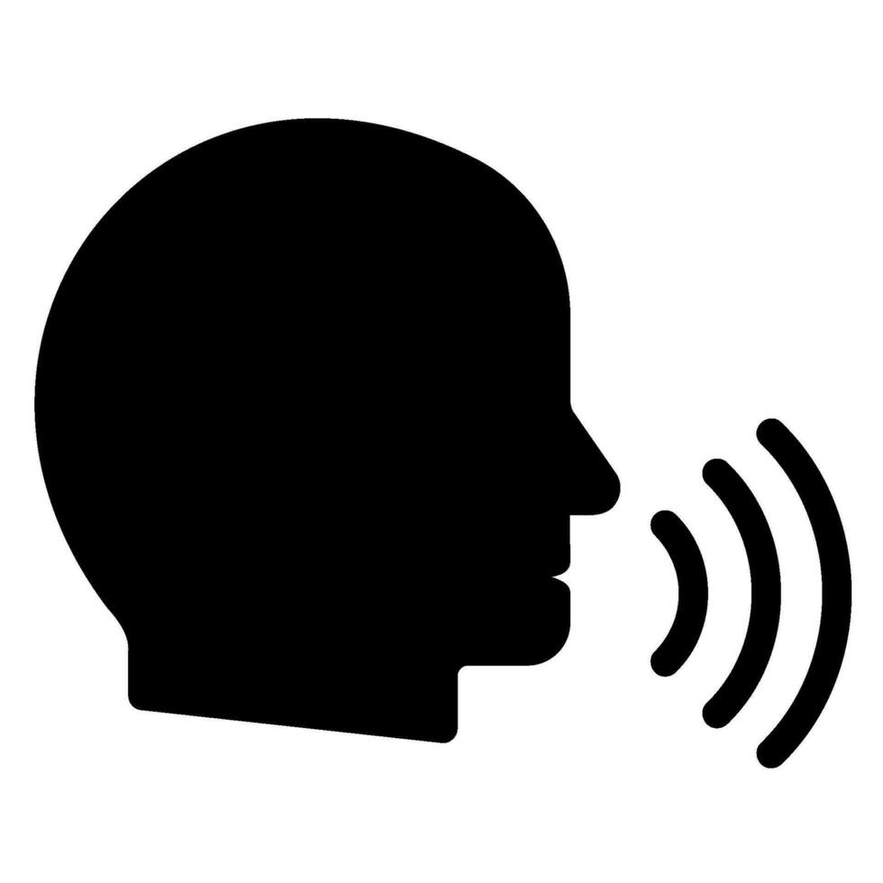 speech therapy glyph icon vector