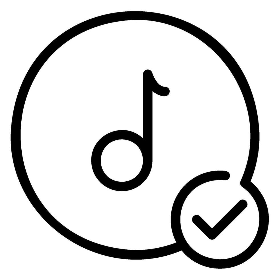 playlist line icon vector