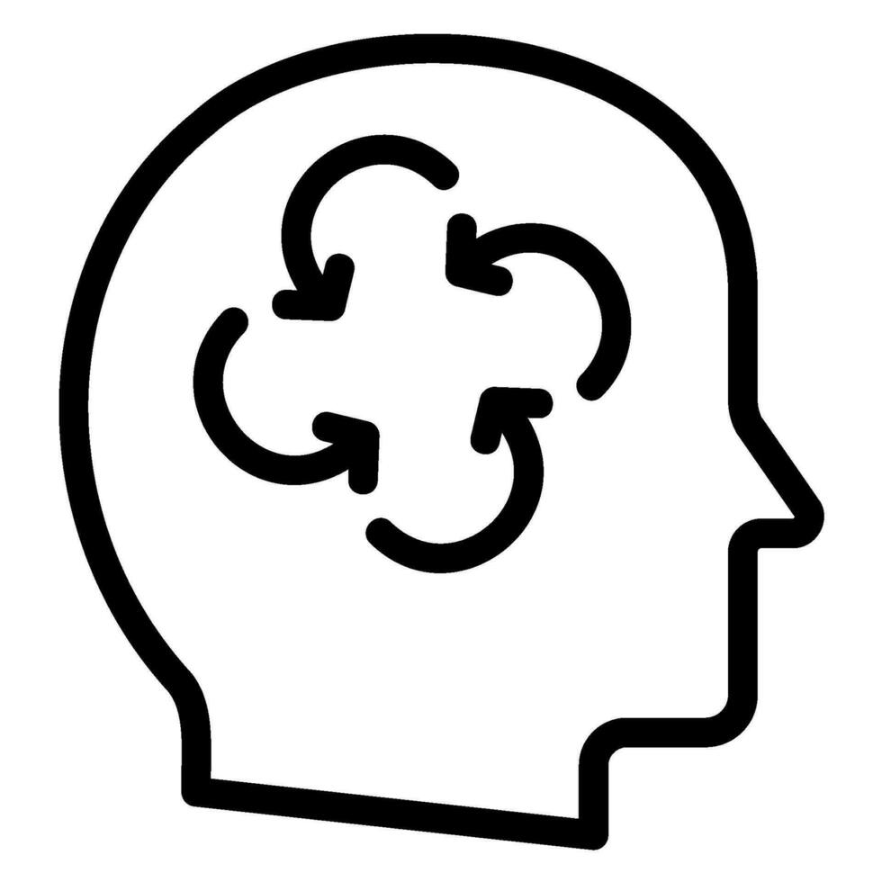 adhd line icon vector