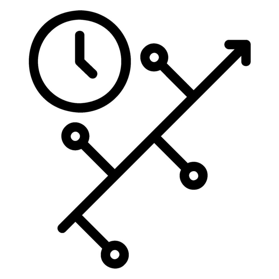 icono de línea de tiempo vector