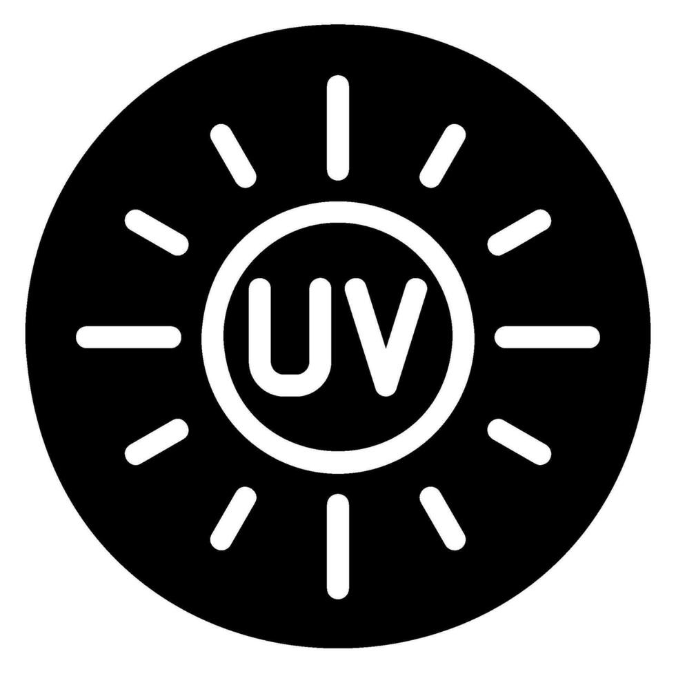 uv glyph icon vector
