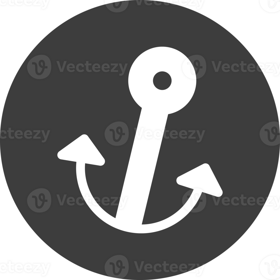 anchor icon in black circle. png