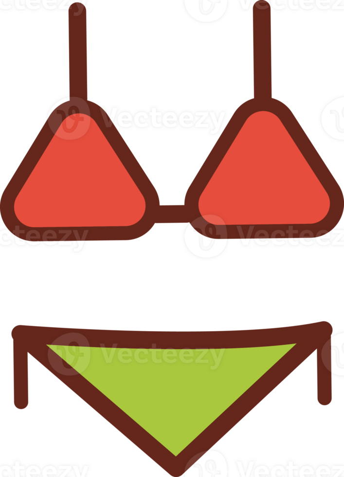 bikini flat icon 3 colors. png