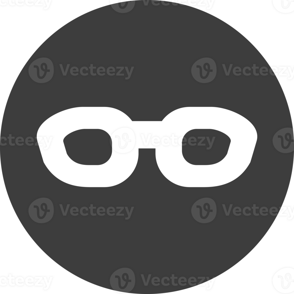 sunglasses icon in black circle. png