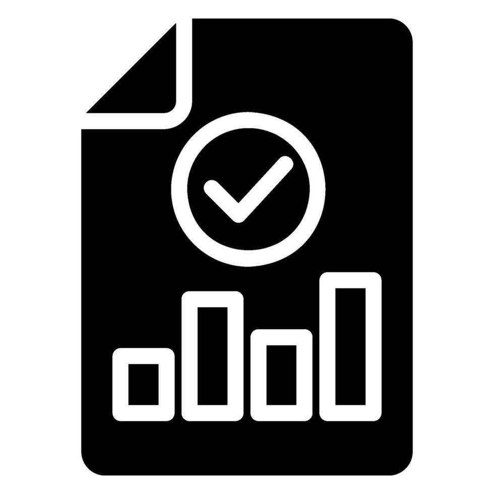 seo report glyph icon vector
