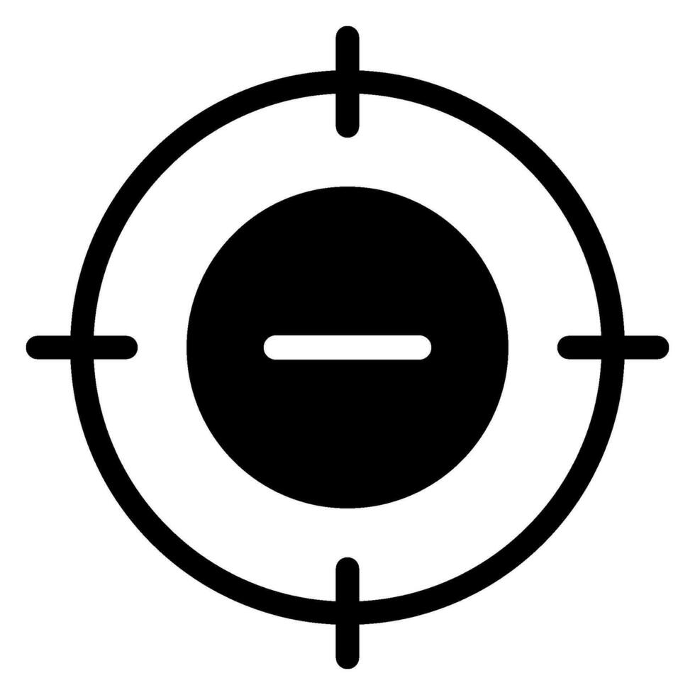 target glyph icon vector