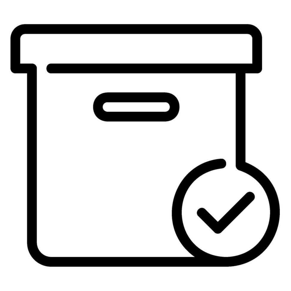 storage box line icon vector