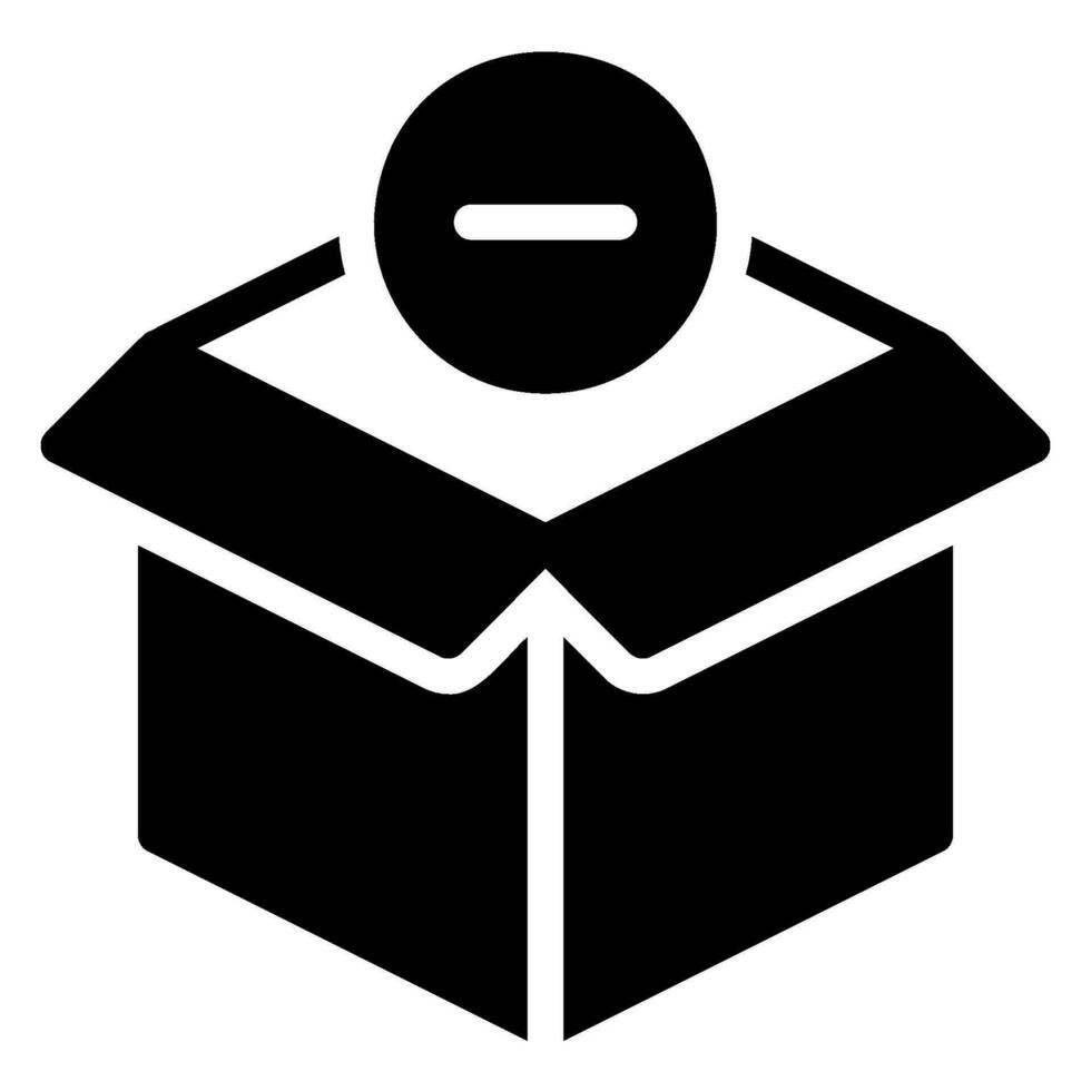 delete glyph icon vector