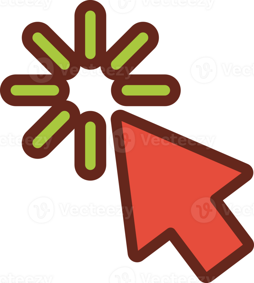 Cursor mouse flat icon 3 colors. png