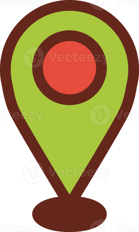 check in location flat icon 3 colors. png