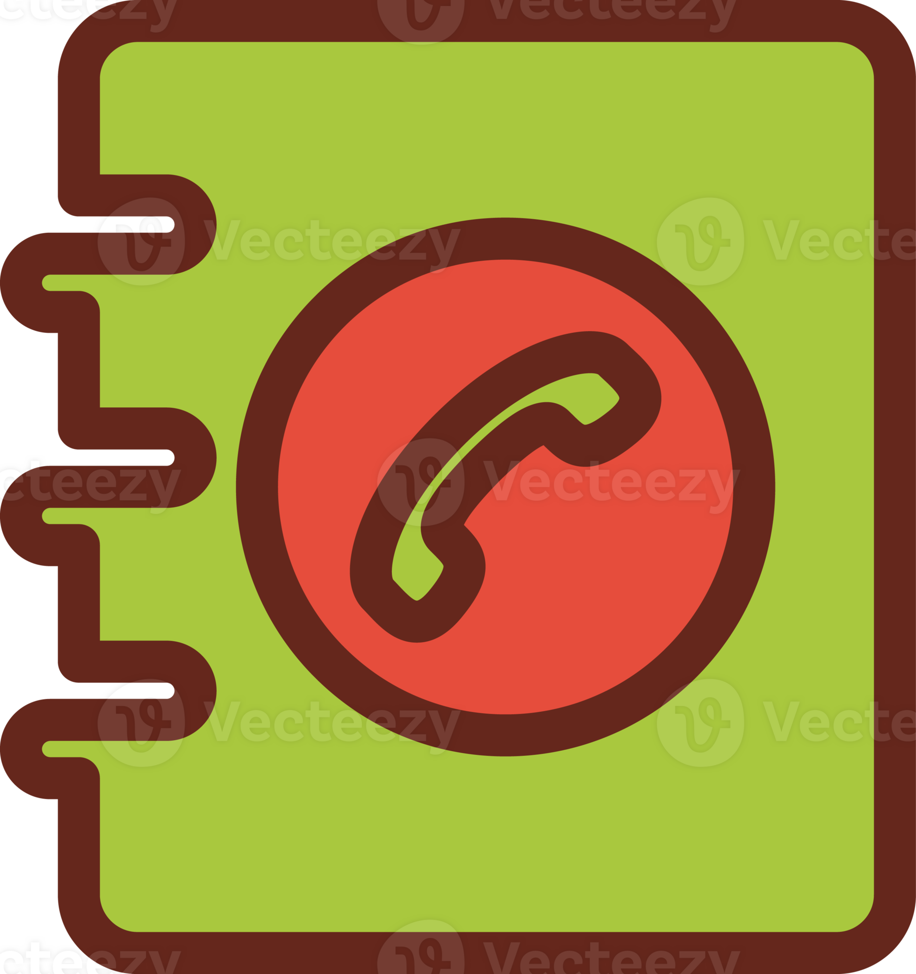 Telephone directory flat icon 3 colors. 26561709 PNG
