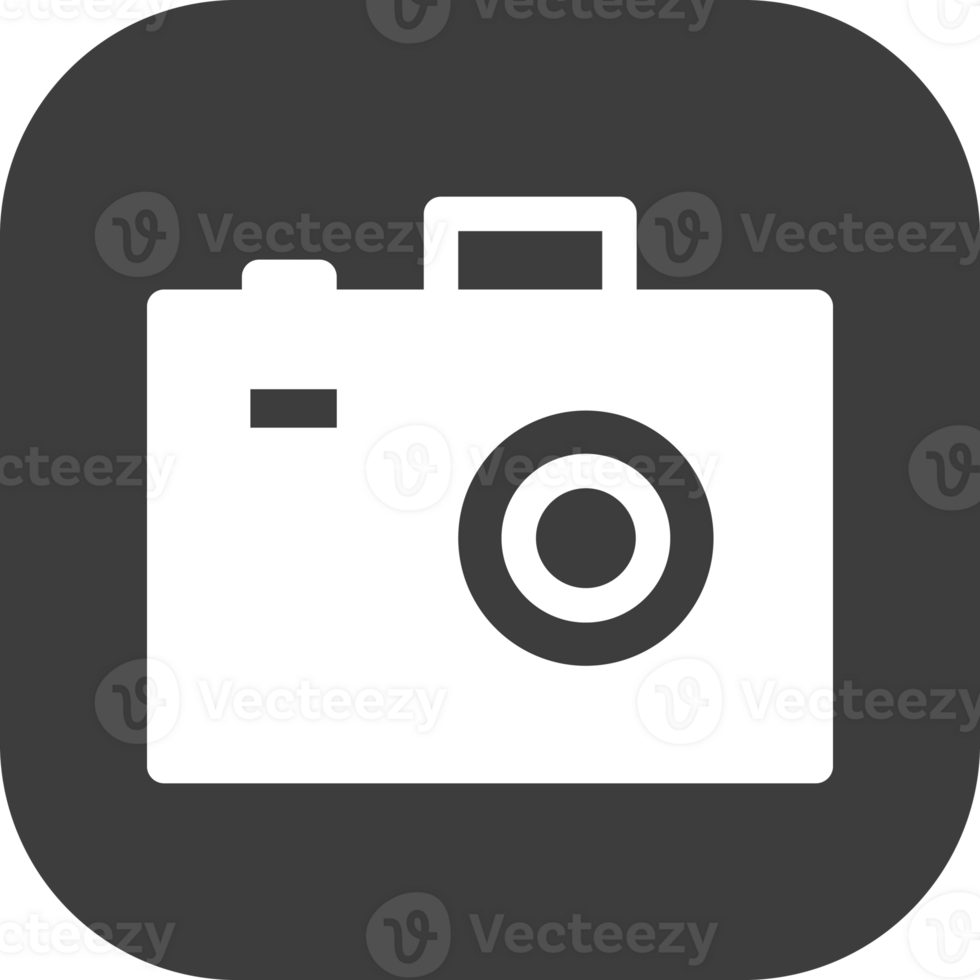 camera icon in black square. png