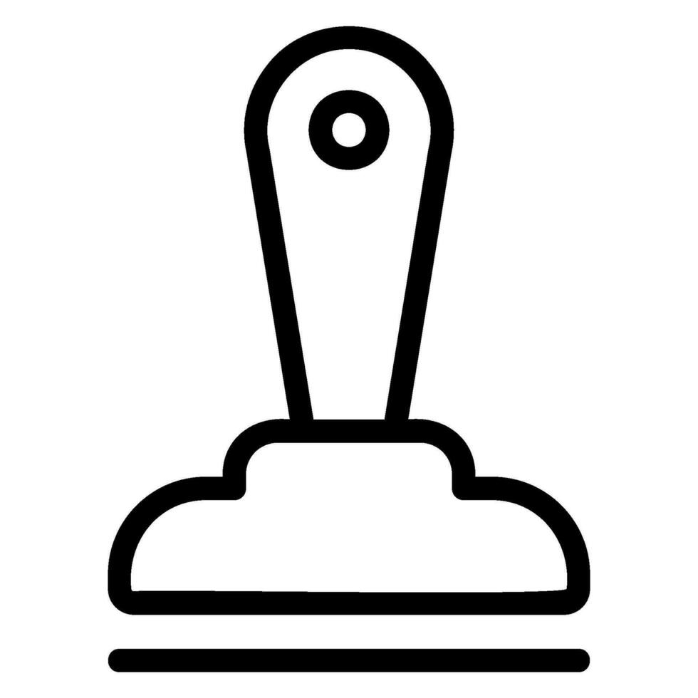 rubber stamp line icon vector