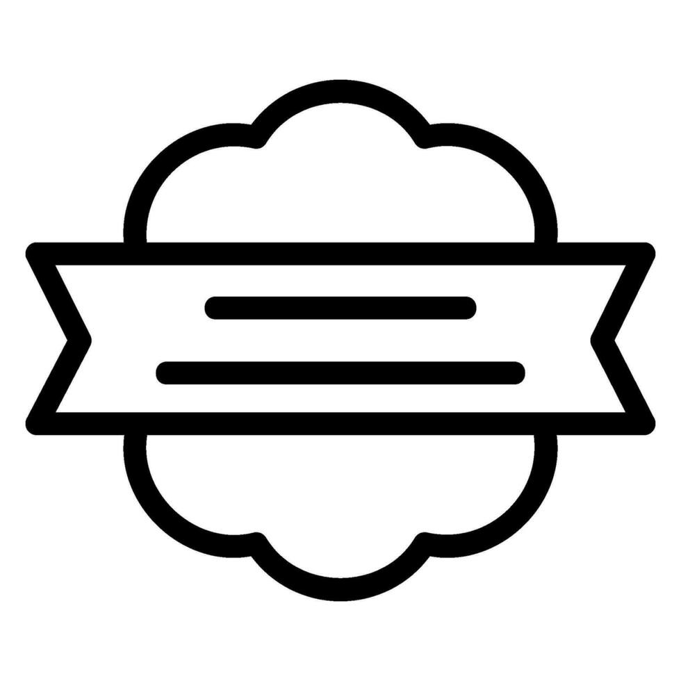 badge line icon vector