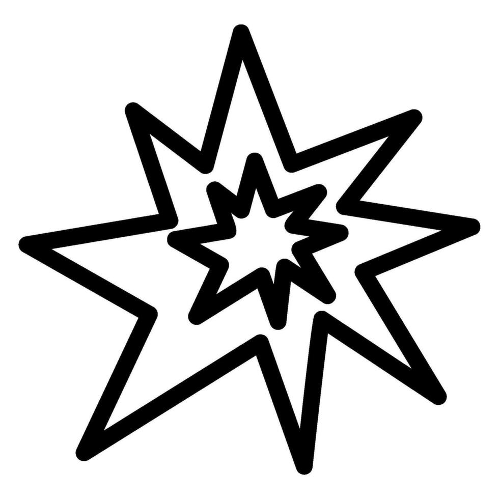 explosion line icon vector