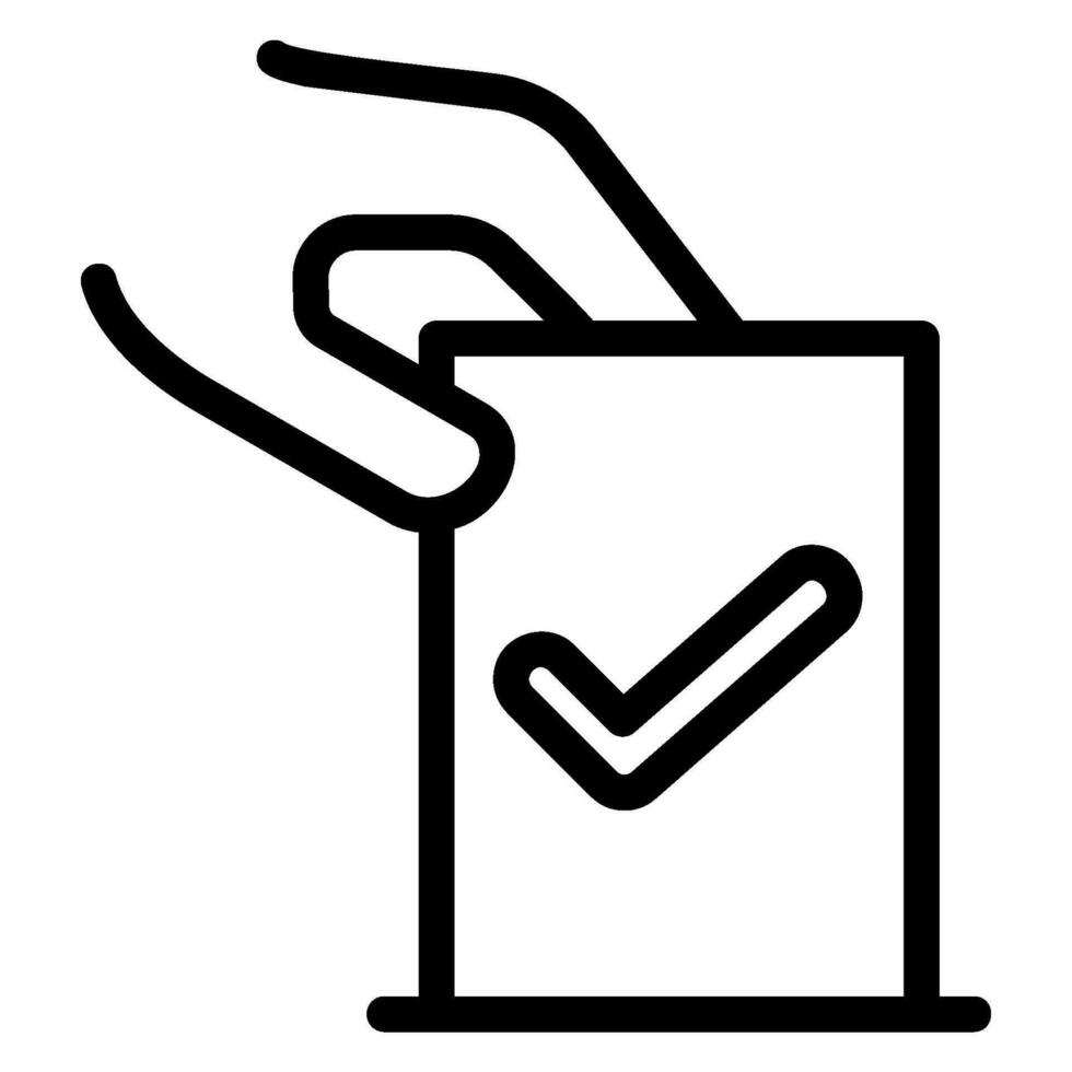 vote yes line icon vector