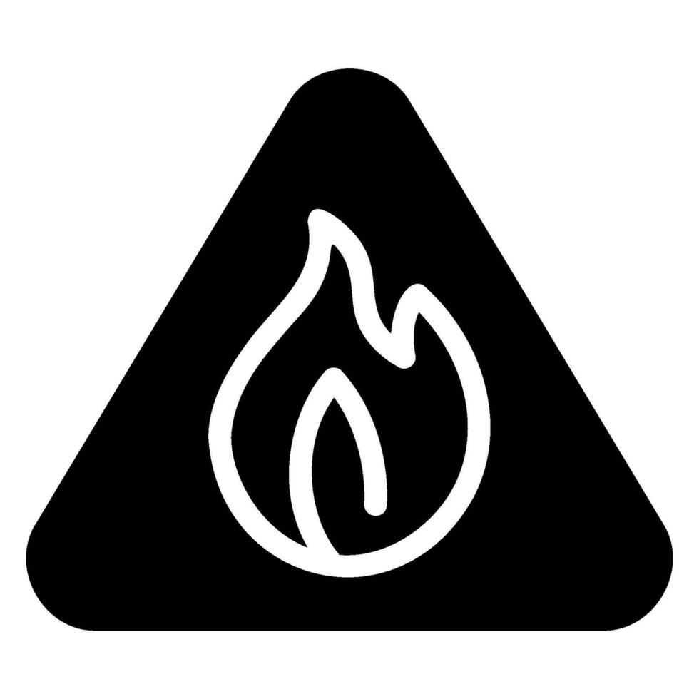 flammable glyph icon vector