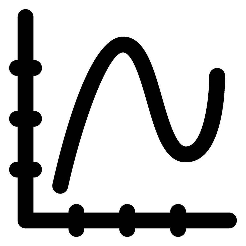 wave chart glyph icon vector