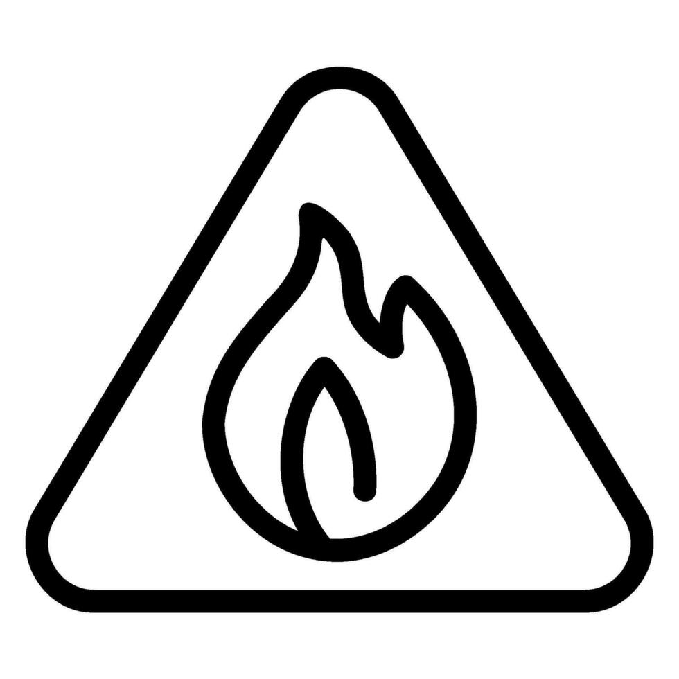 flammable line icon vector