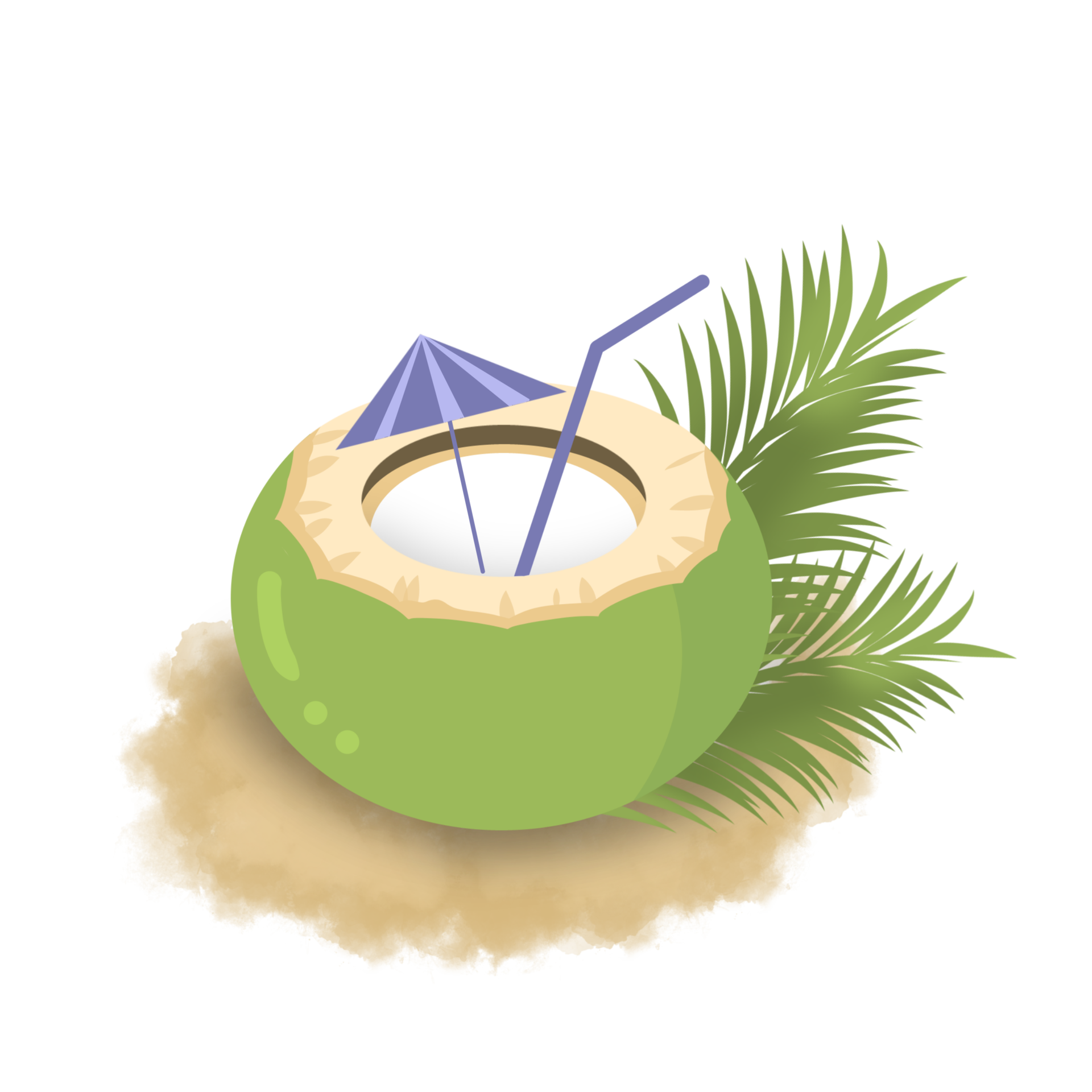 Illustration of Green Coconut Fruit 26562100 PNG