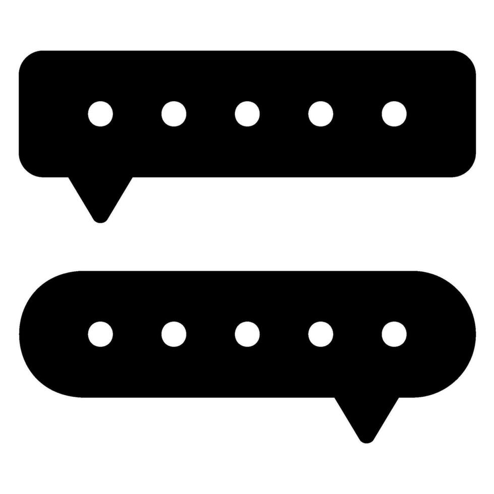 chat glyph icon vector