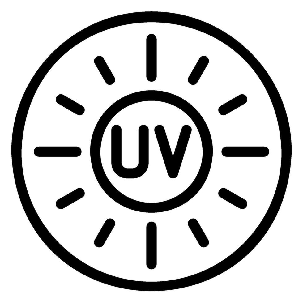 uv line icon vector