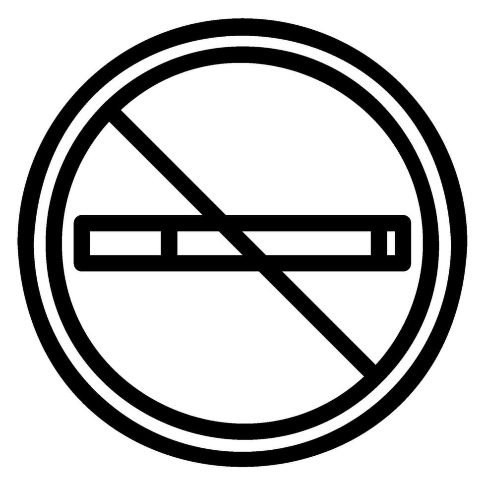 no fumar línea icono vector