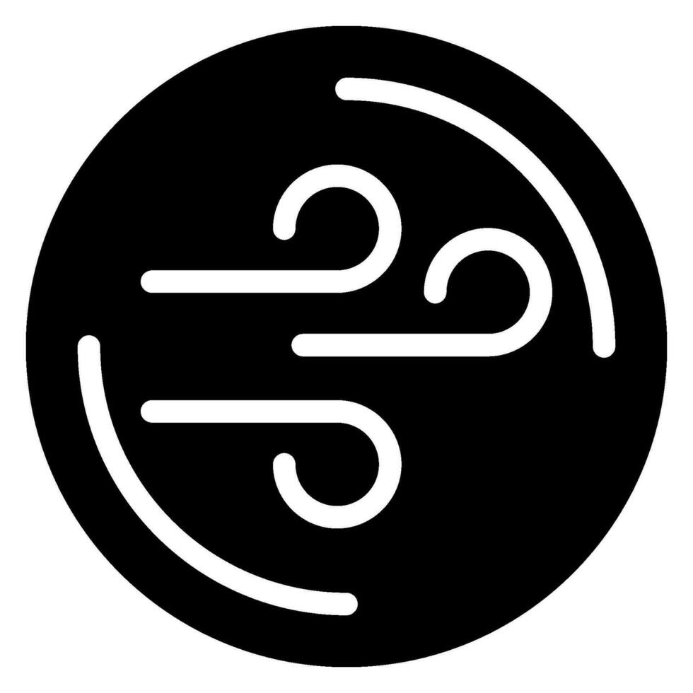 wind glyph icon vector
