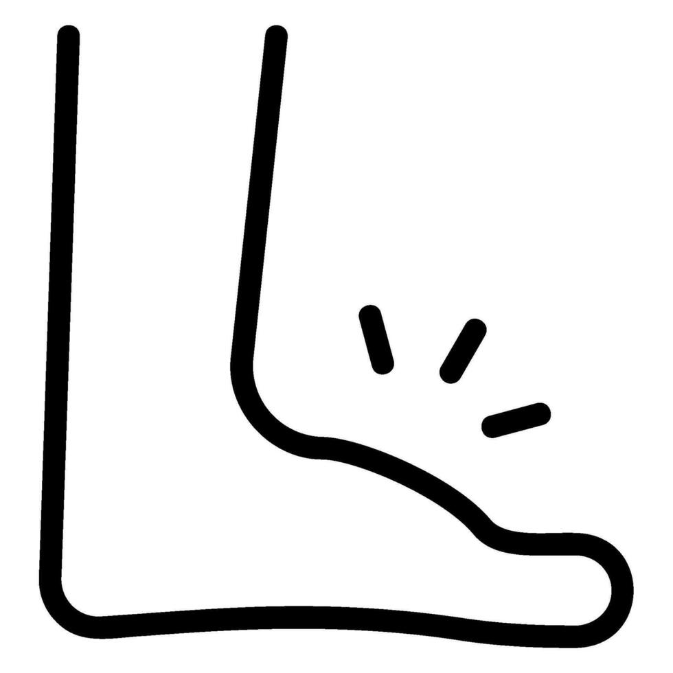 foot line icon vector