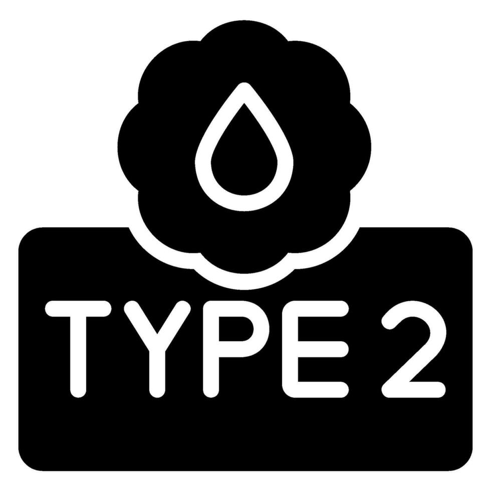 tipo 2 glifo icono vector