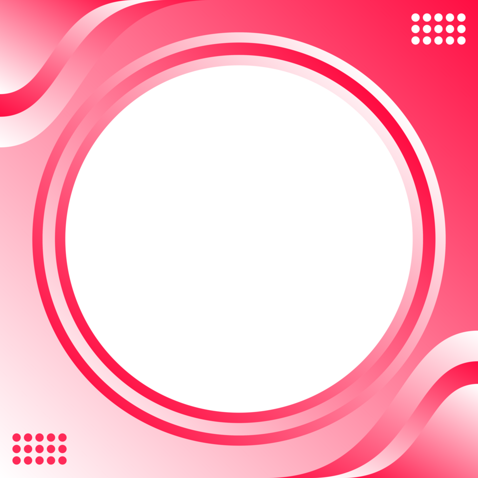 Modern Trendy abstract gradient pink Social media frame post ads clip art template design. png