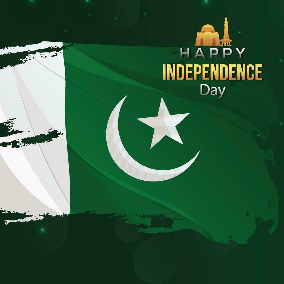 Vector illstration of pakistan independence day