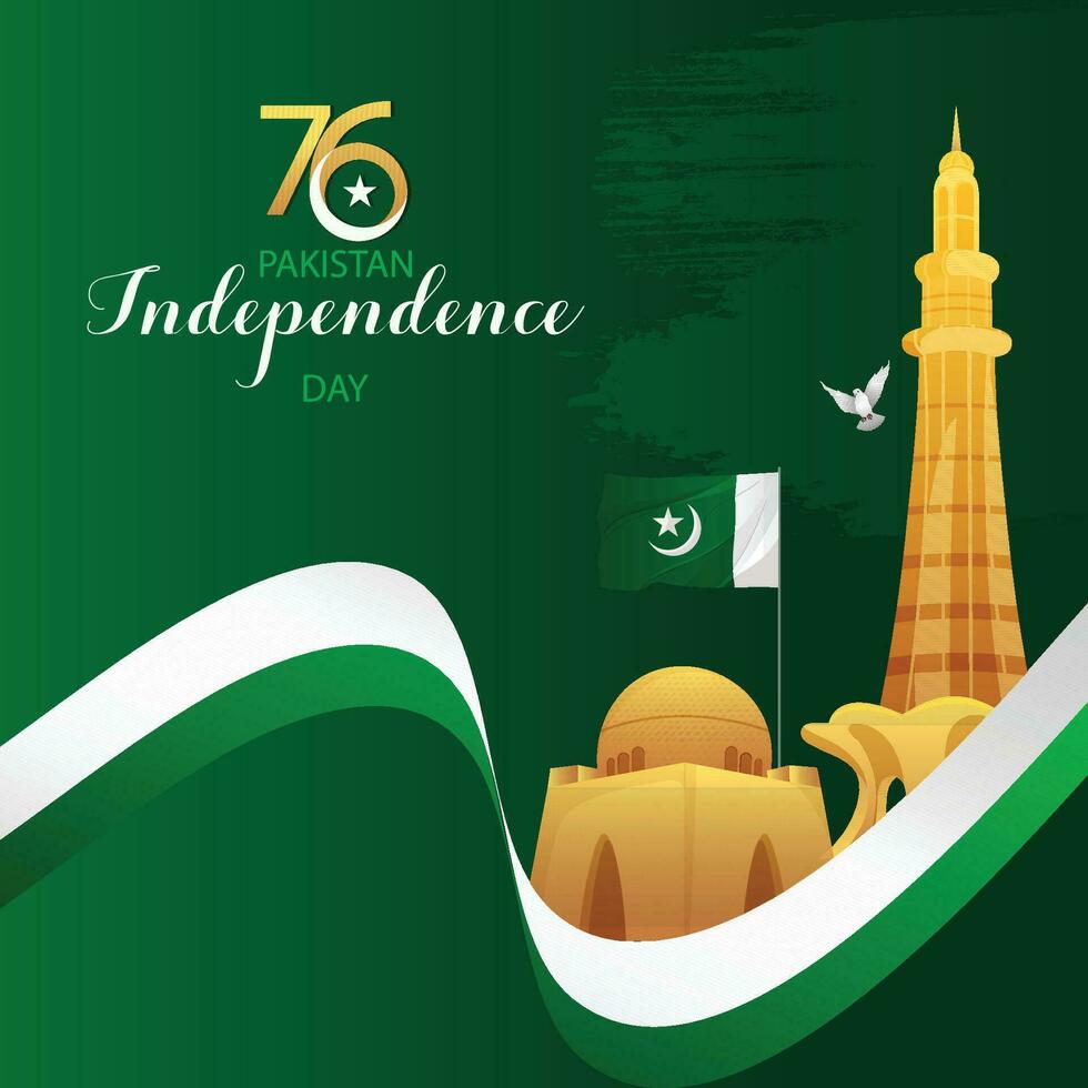 Vector illstration of pakistan independence day