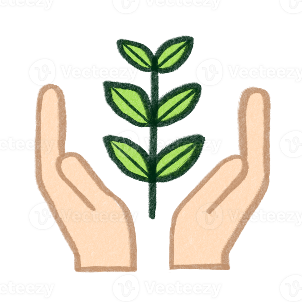 Save The World icon Hand Drawn Doodle Decoration Element png