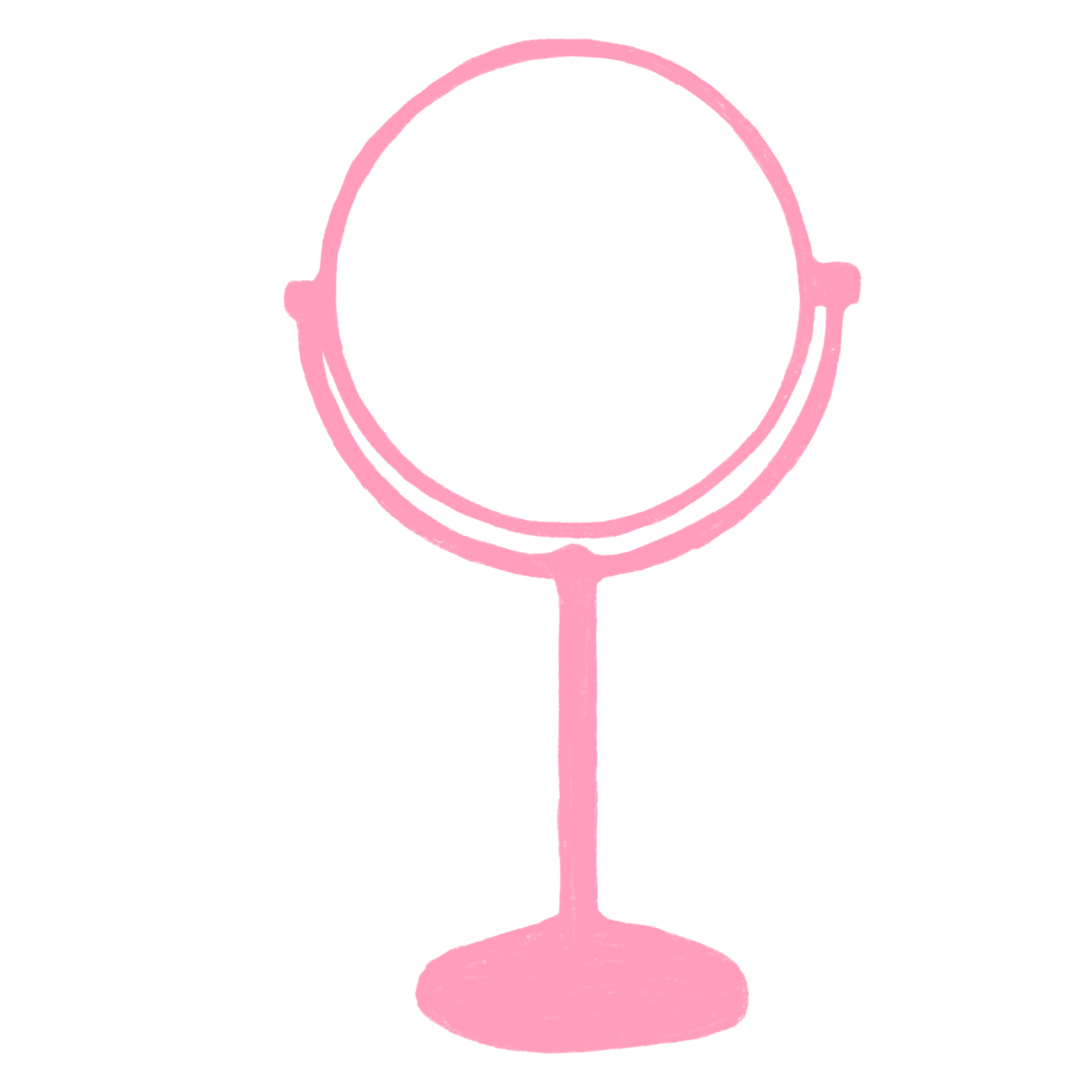 Beauty Pink Mirror Decorative Hand Drawn Illustration Elements 26562539 PNG