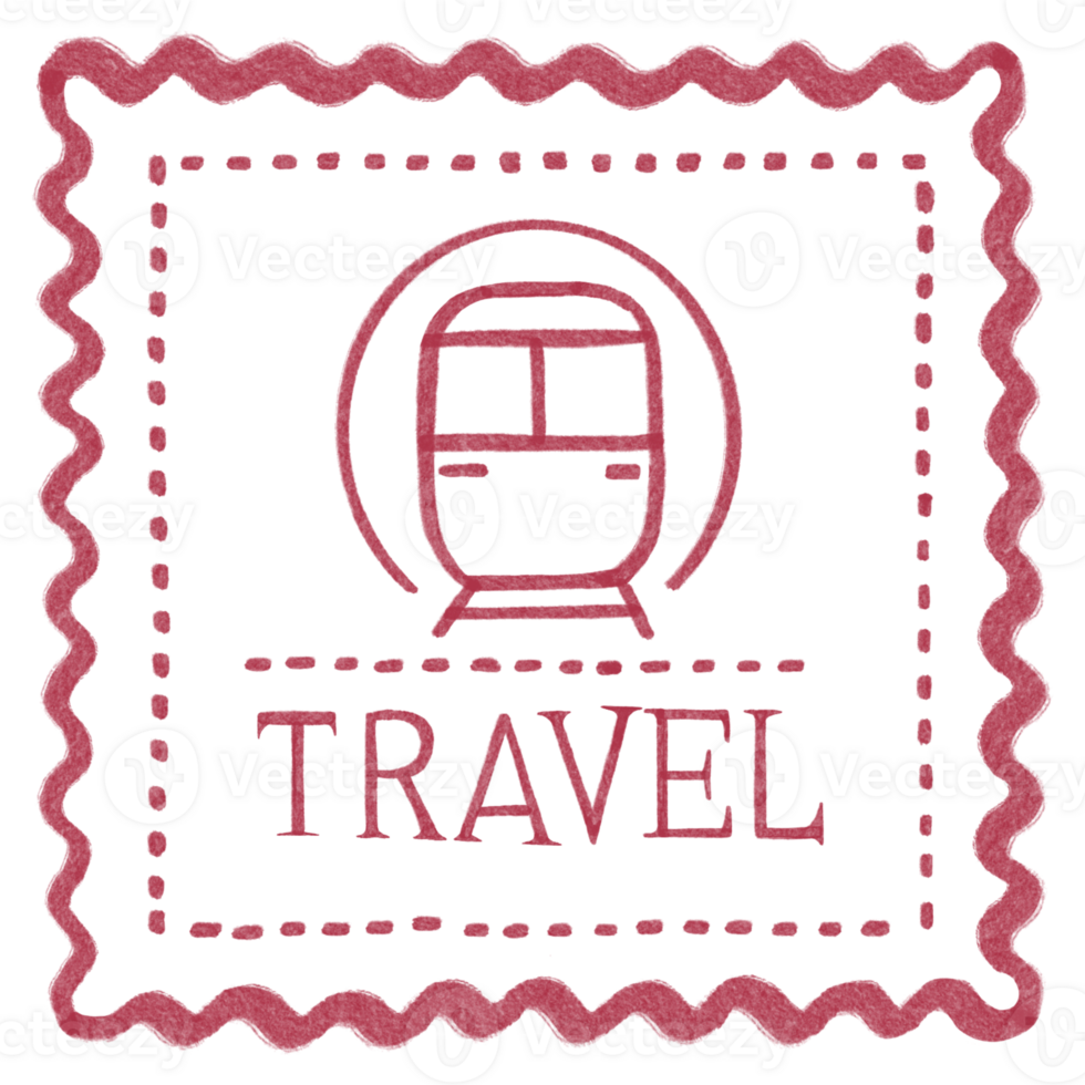 Decorative Sticker Stamp Badge Train Travel Ticket png