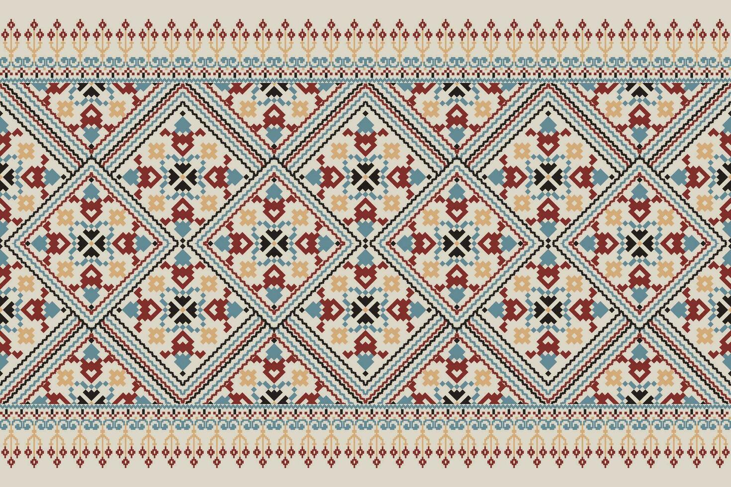 floral cruzar puntada bordado en gris fondo.geometrico étnico oriental modelo tradicional.azteca estilo resumen vector ilustración.diseño para textura,tela,ropa,envoltura,decoración,pareo.