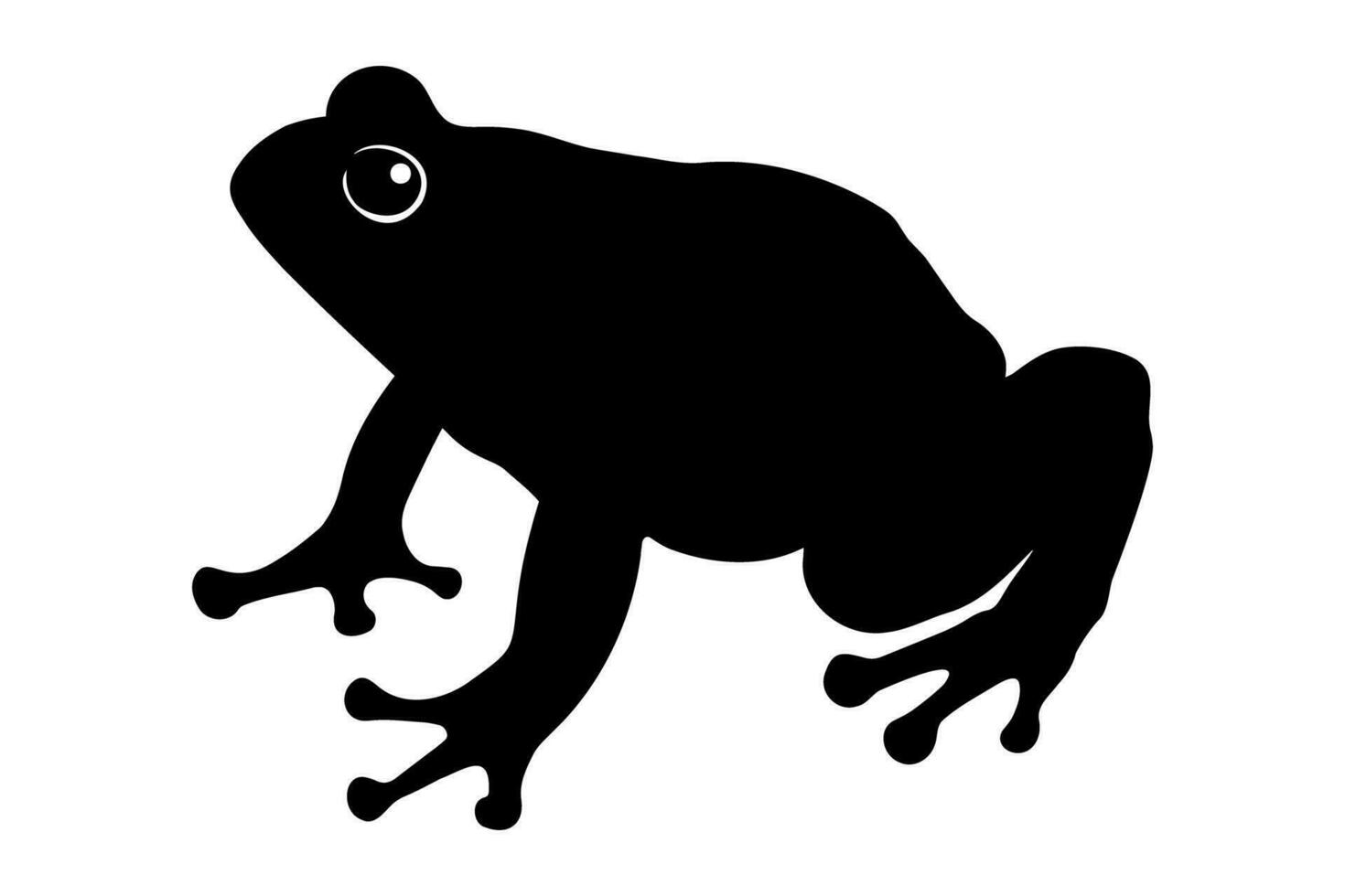 Frog silhouette isolated. Vector illustration