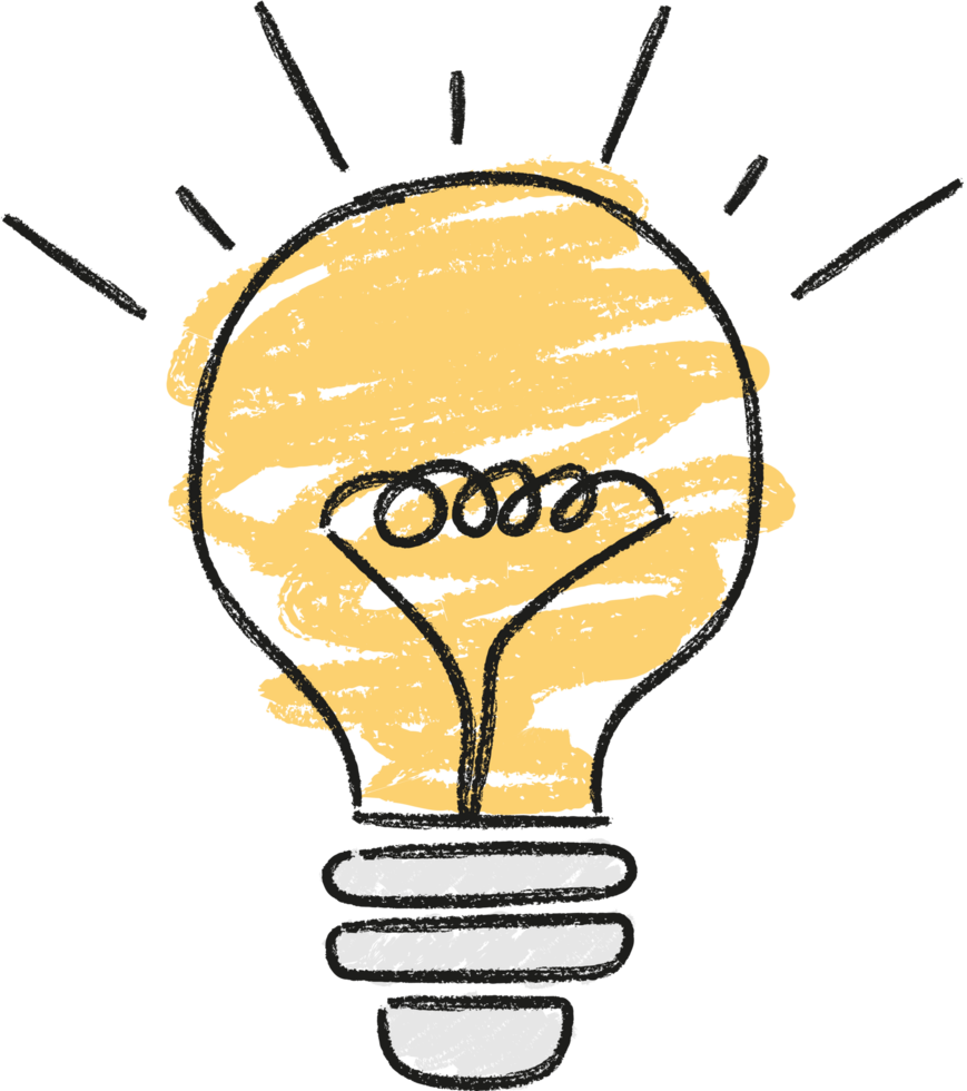 Power of Nature, Hand Drawn Doodle Line Art Light Bulb Icon for Environmental Protection, Recycling, Eco-Friendly, and Planet Care png