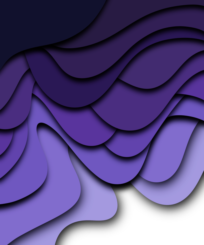abstrakt mehrschichtig Papier Schnitt Stil Hintergrund mit lila Farben png