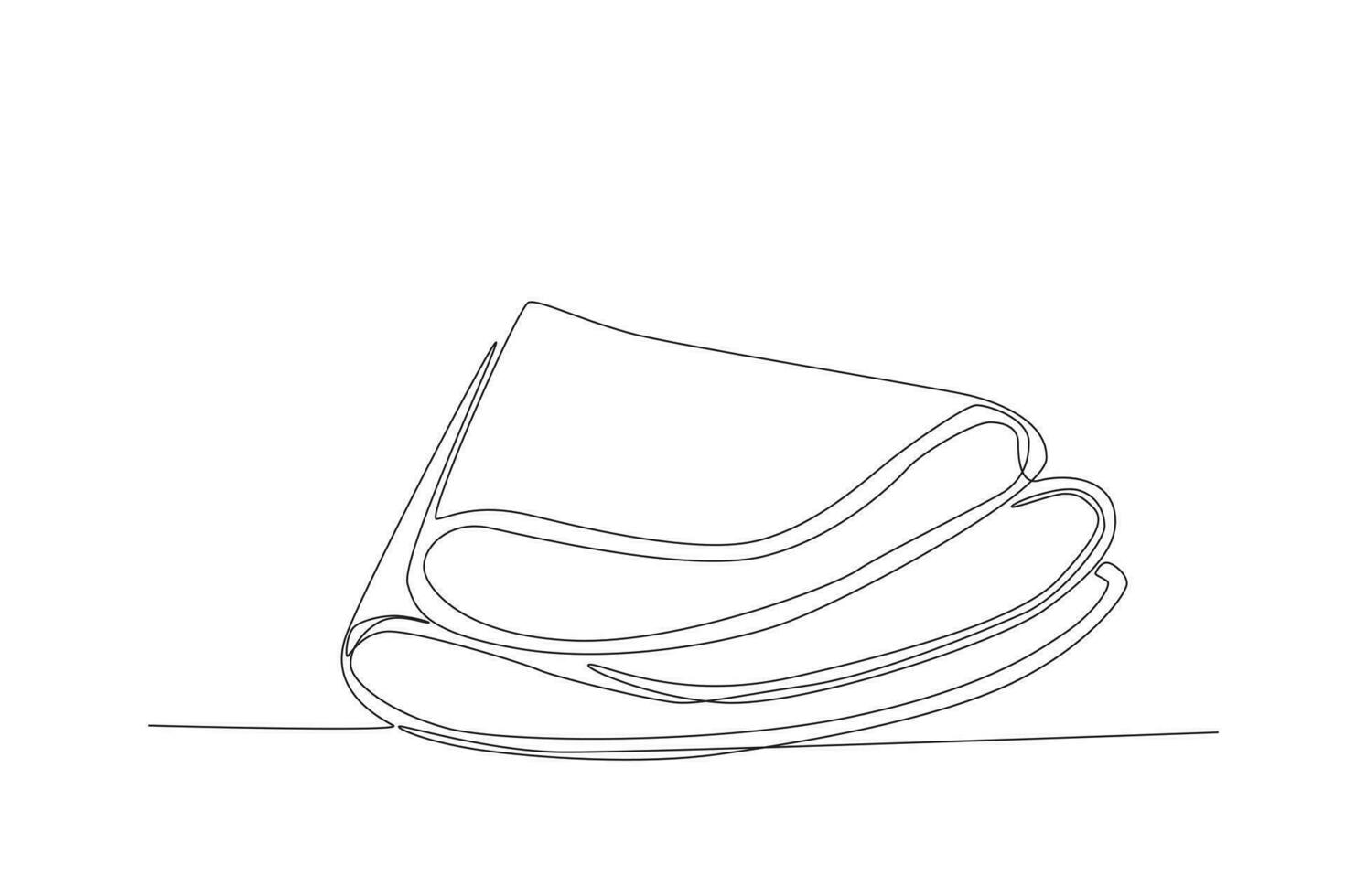 Vector continuous line drawing of hand pizza vector illustration junk food single line hand drawn minimalism style