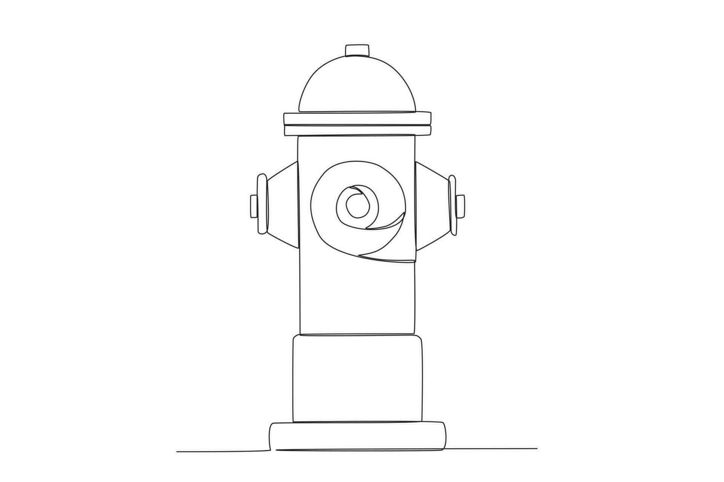 Vector simple line of hydarnt one line concept of fire department equipment drawing and continuous line.
