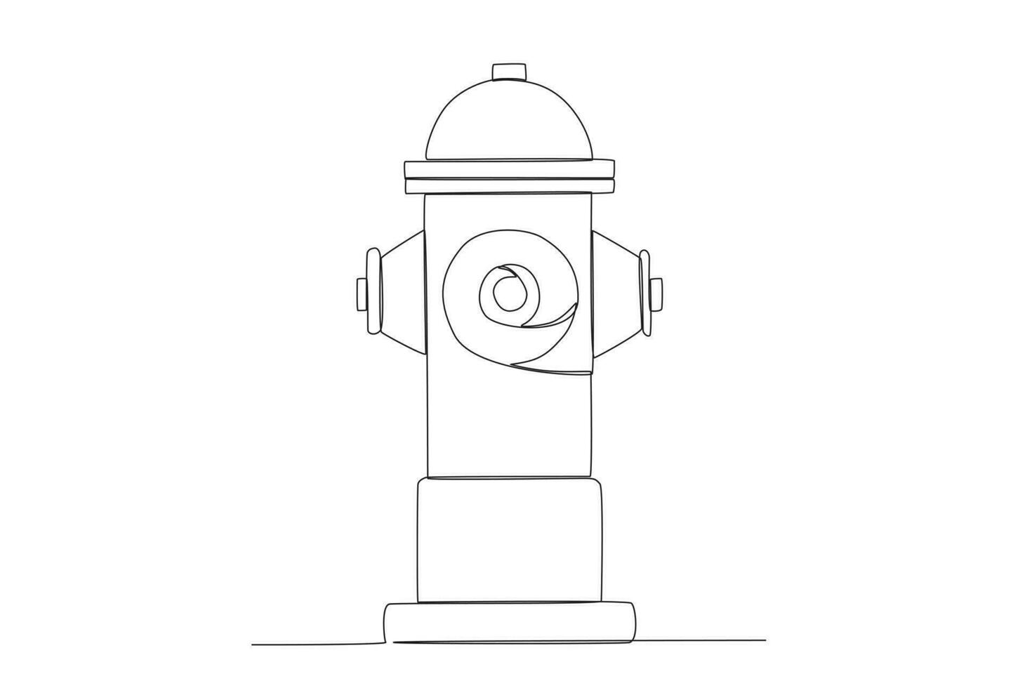 vector sencillo línea de hidrante uno línea concepto de fuego Departamento equipo dibujo y continuo línea.