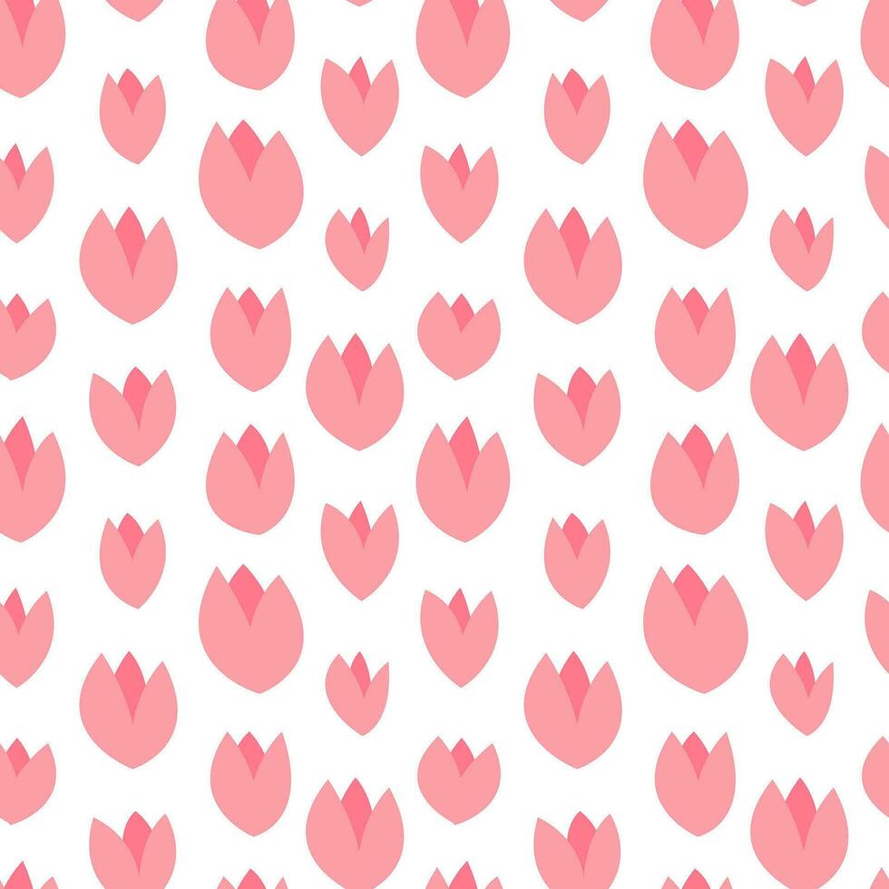 rosado tulipán brote sin costura modelo. millefleurs tulipán vector modelo