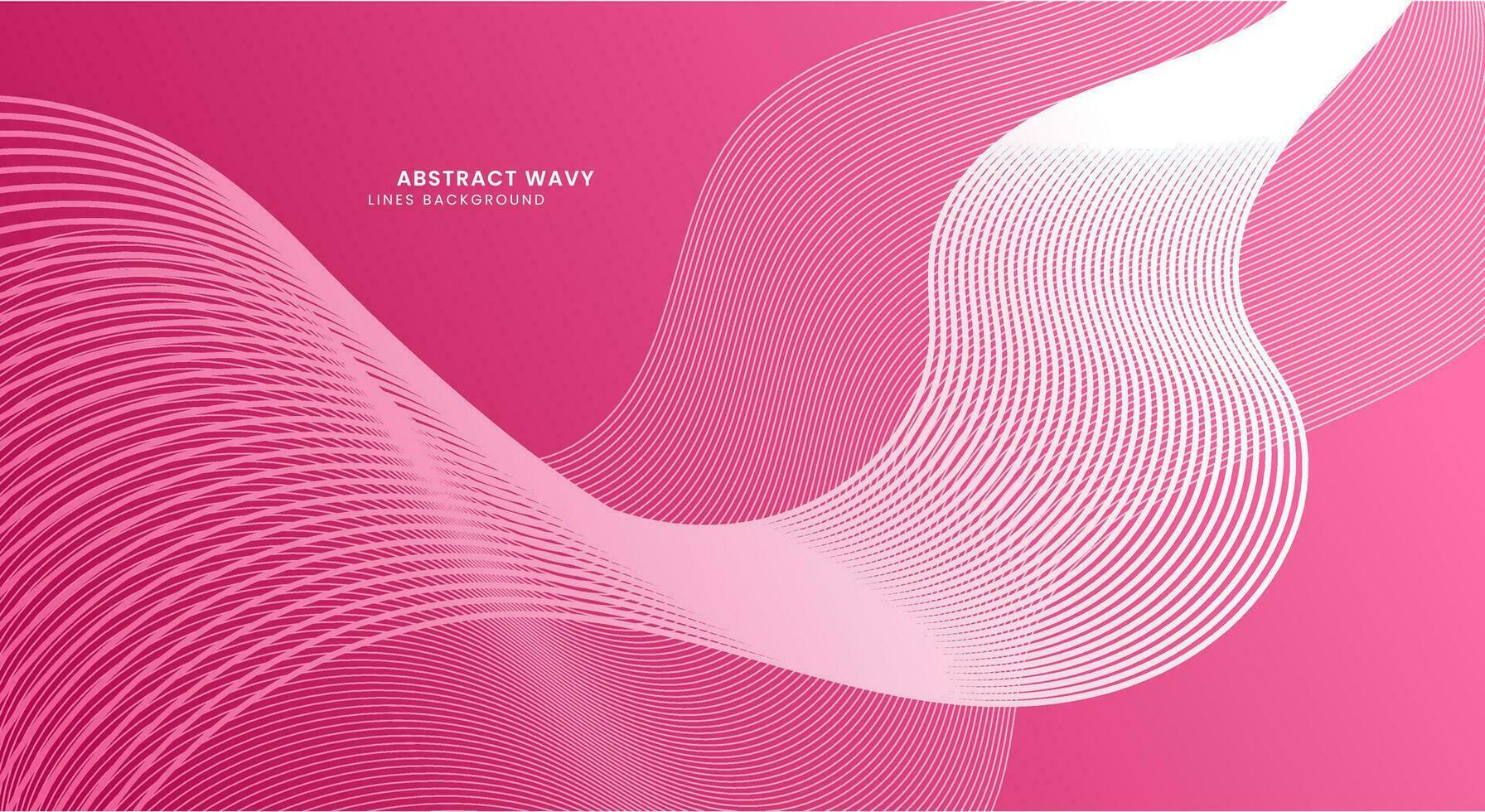 Abstract pink wavy lines background vector