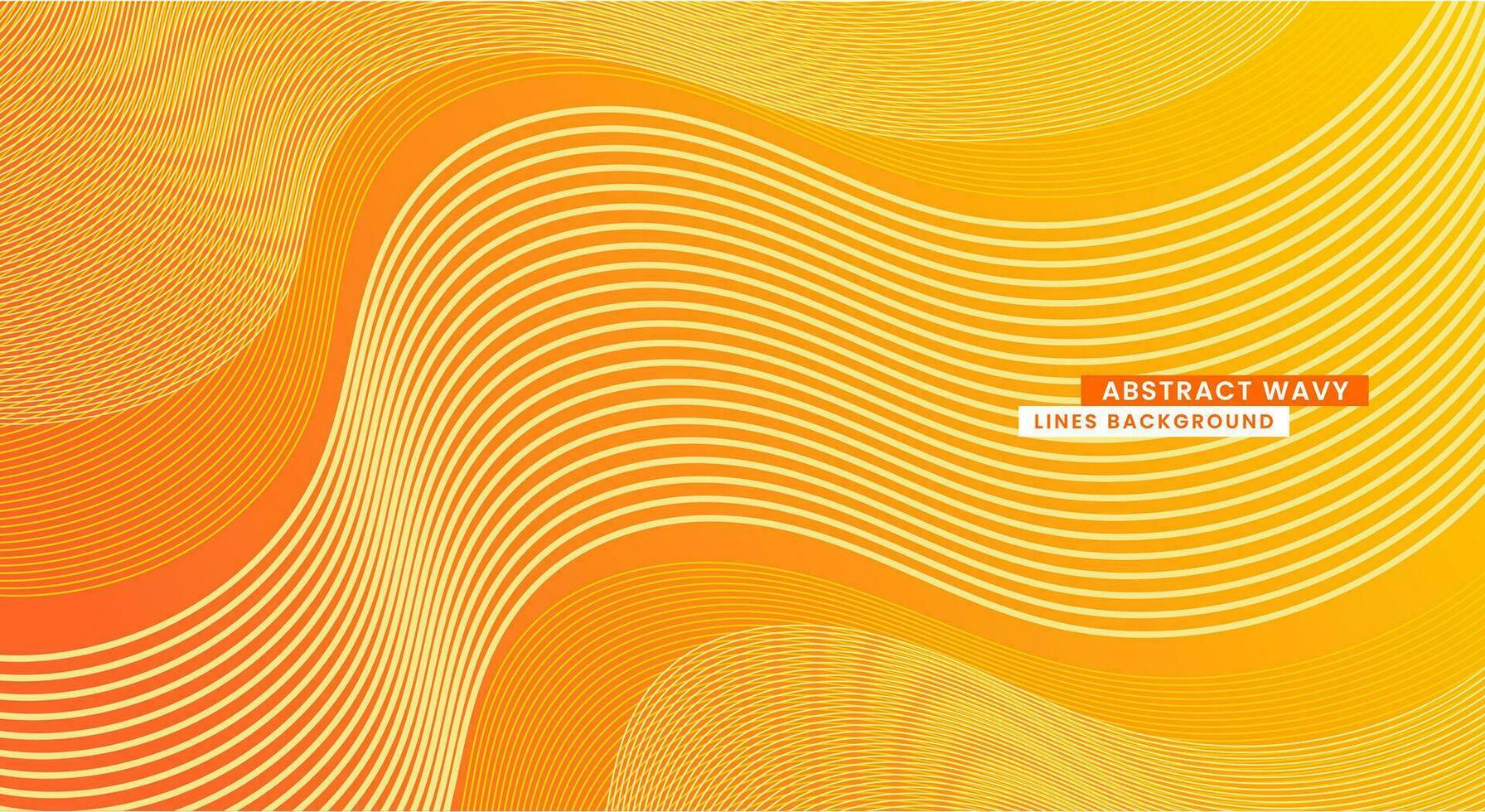 Abstract yellow wavy lines background vector