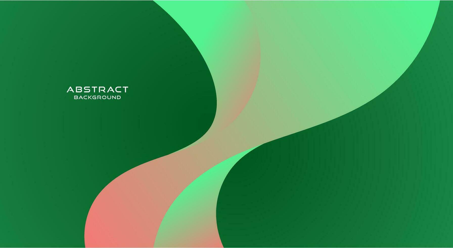 Simple gradient green wave background vector